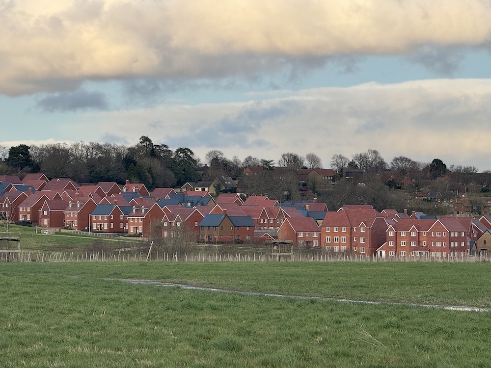 Ridgwood Housing development from Owsbury