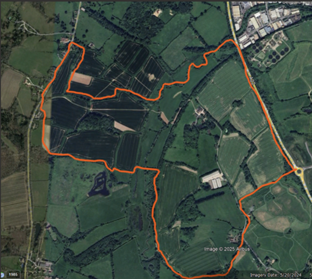 Owlsbury Farm proposed development area